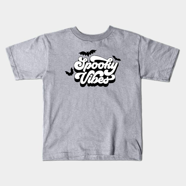 Spooky Vibes Kids T-Shirt by zooma